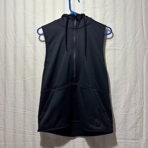 Under Armour Storm Hooded 1/2 Zip Fleece Vest Black Women’s Size Small Cold Gear